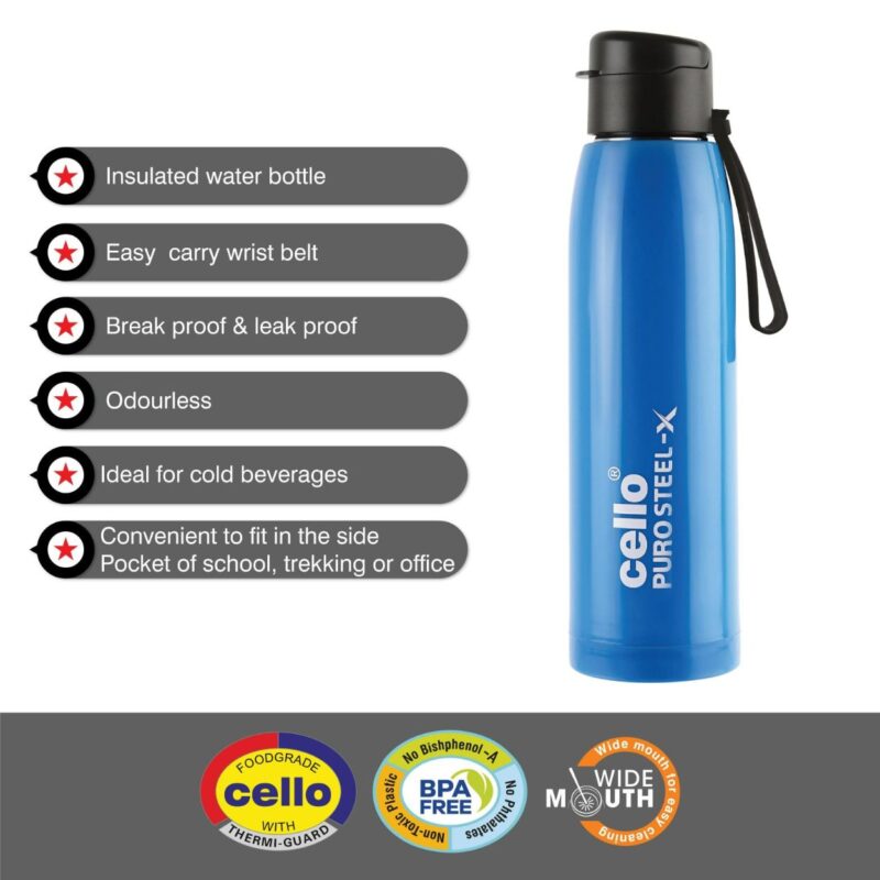 Puro Steel-X Cooper 900 Water Bottle, 740ml - Image 22