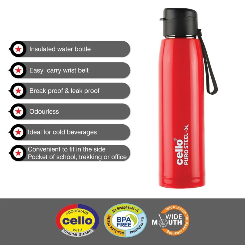 Puro Steel-X Cooper 900 Water Bottle, 740ml - Image 25