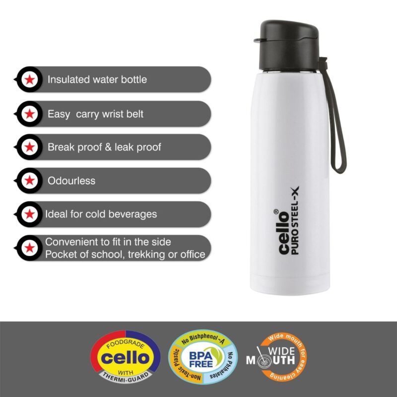 Puro Steel-X Cooper 600 Water Bottle, 630ml - Image 18