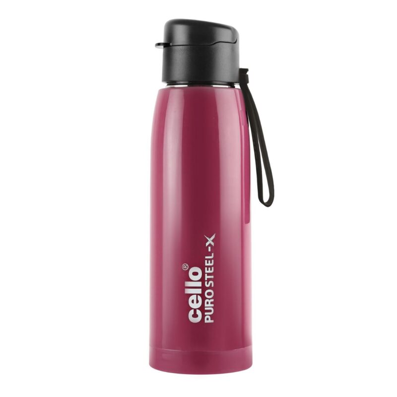 Pink|Puro Steel-X Cooper 600 Water Bottle, 630ml / 630ml