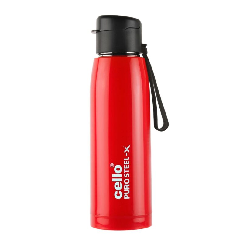 Red|Puro Steel-X Cooper 600 Water Bottle, 630ml / 630ml
