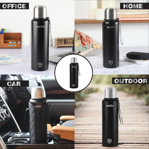 Duro Flip Flask, Vacusteel Water Bottle with Thermal Jacket - Image 55