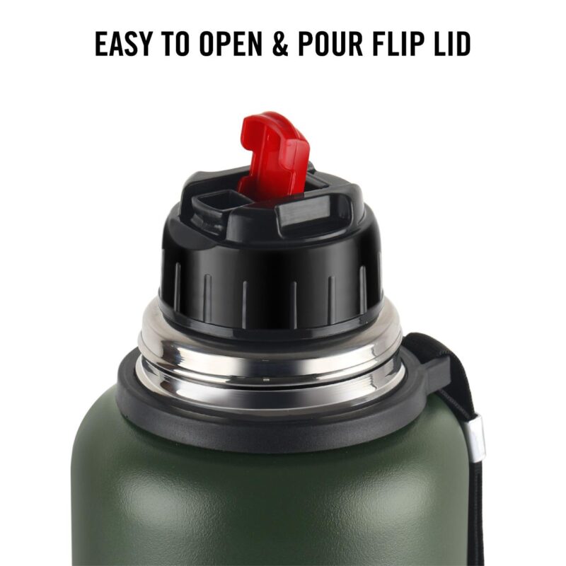 Duro Flip Flask, Vacusteel Water Bottle with Thermal Jacket - Image 32