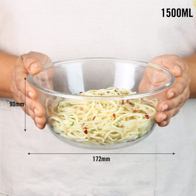 Ornella Glass Mixing Bowl Set, Set of 3 - Image 8