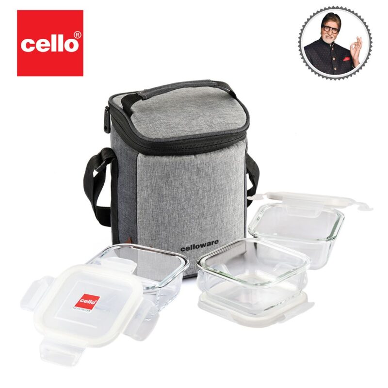 Delighta Borosilicate Glass Lunch Box with Jacket, Square - Image 14