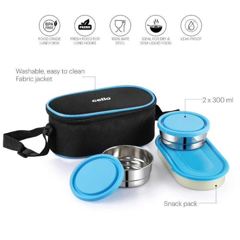 Exe Stainless Steel Lunch Box - Image 3