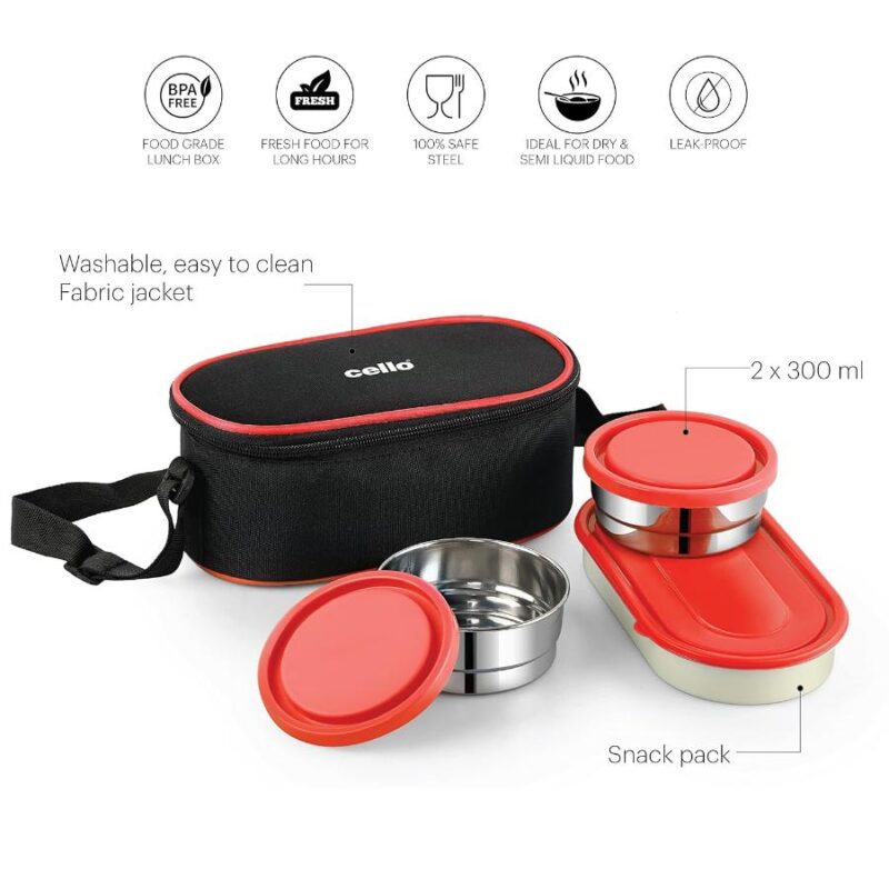 Exe Stainless Steel Lunch Box - Image 4