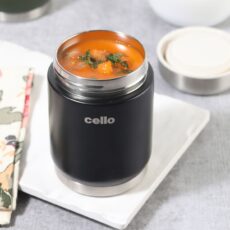 Black|Duro Supee Flask, Insulated Soup Jar, 400ml / 400ml