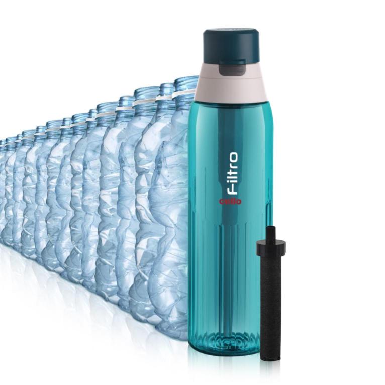 Green|Filtro Water Bottle With Activated Carbon Filter, 1000ml / 1000ml