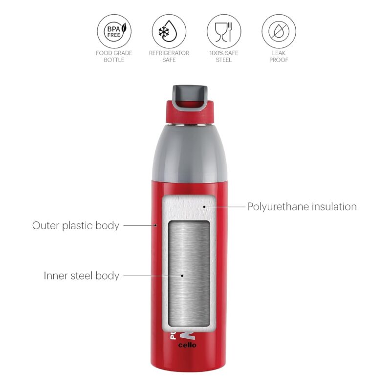 Puro Steel X Marathon Water Bottle with Inner Steel - Image 6