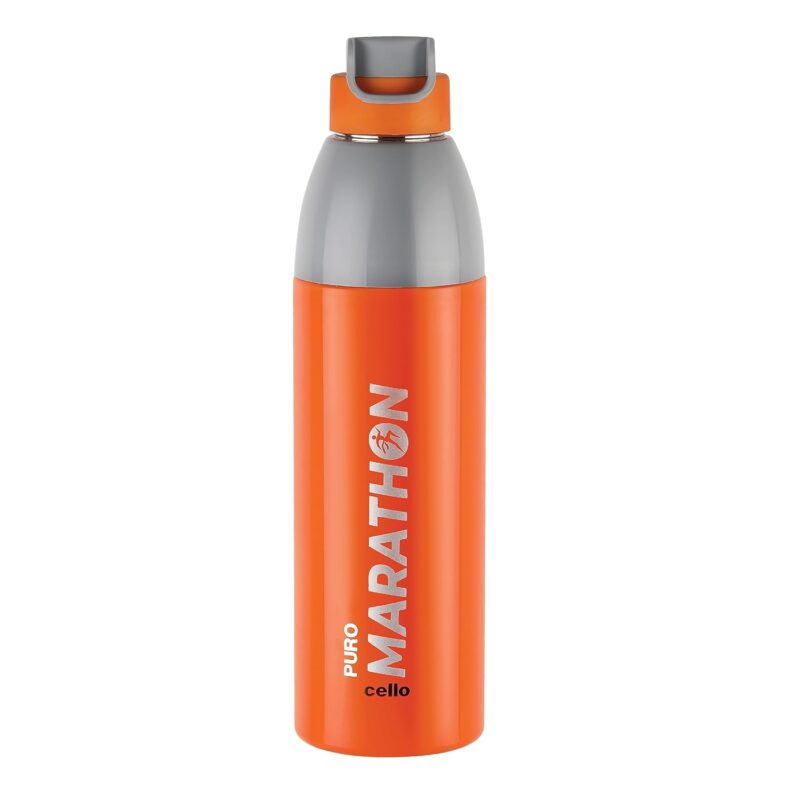 Orange|Puro Steel X Marathon Water Bottle with Inner Steel / 680ml