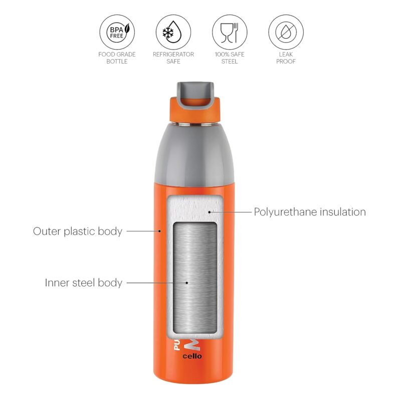 Puro Steel X Marathon Water Bottle with Inner Steel - Image 7
