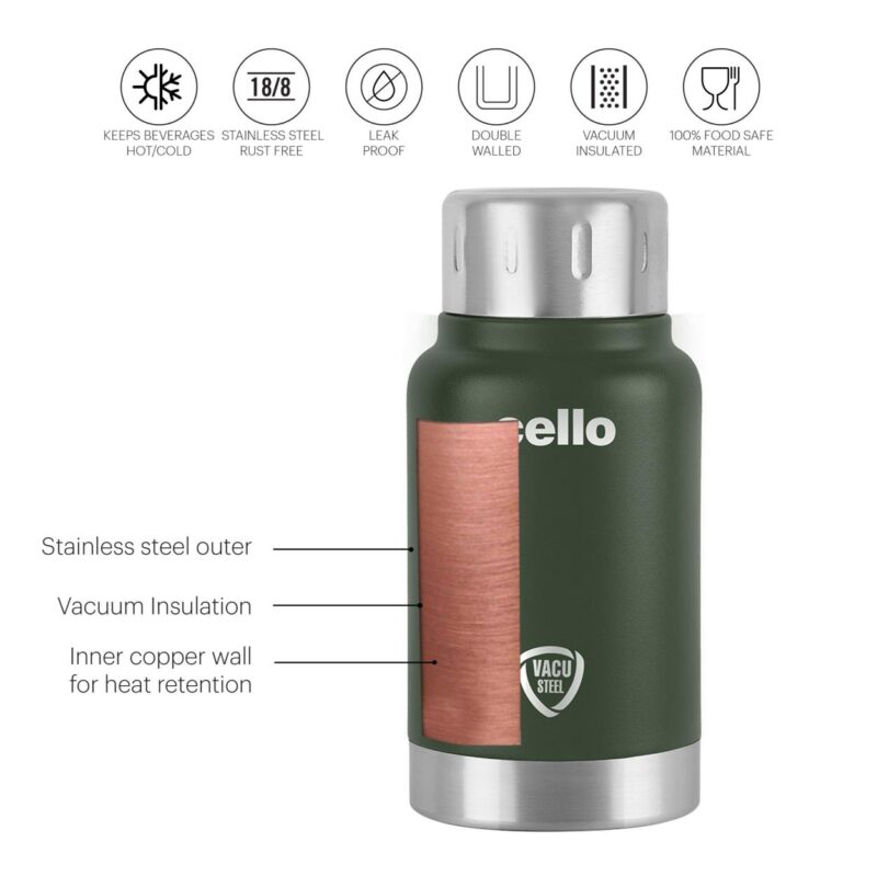 Duro Top Flask, Vacusteel Water Bottle, 180ml - Image 10