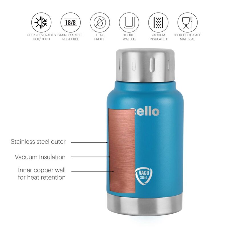 Duro Top Flask, Vacusteel Water Bottle, 180ml - Image 11