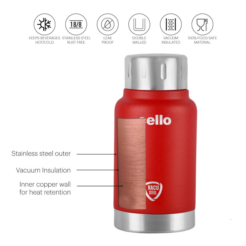 Duro Top Flask, Vacusteel Water Bottle, 180ml - Image 12
