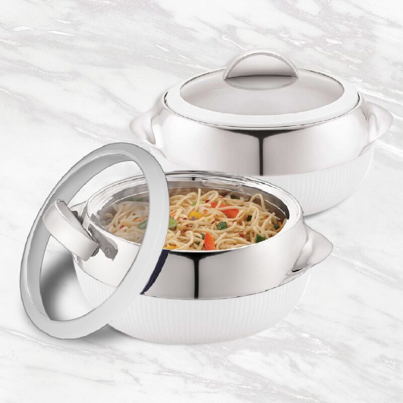 White|Linea Insulated Casserole, Set of 2 / 1100ml