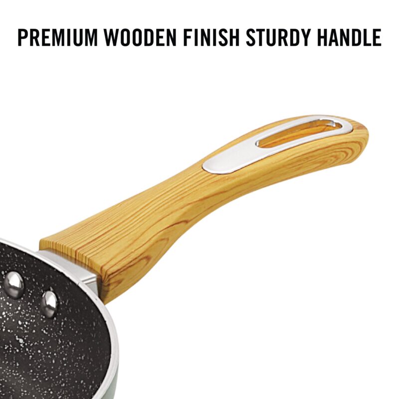 Woody Kitchen Induction Base Non-Stick Cookware Set - Image 3