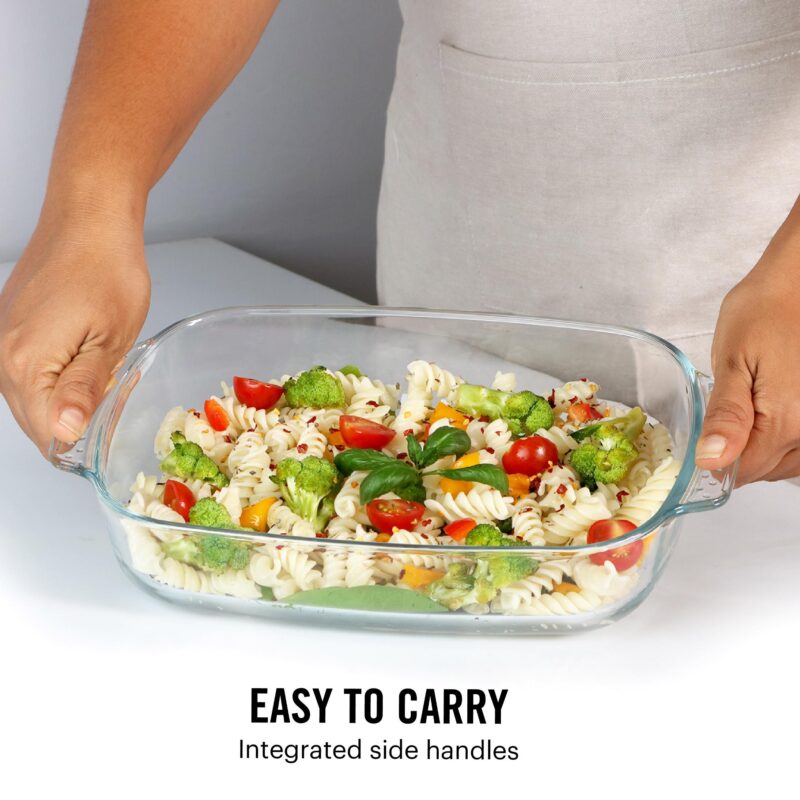 Giacinta Rectangle Glass Baking Dish, 2000ml - Image 4