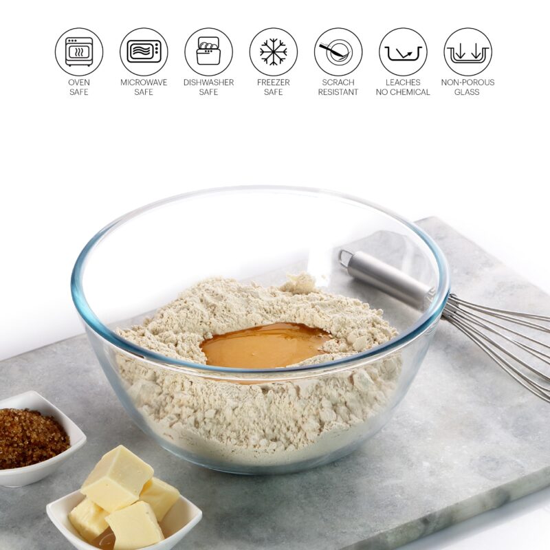 Ovenware Borosilicate Glass Mixing Bowl, 2500ml - Image 3