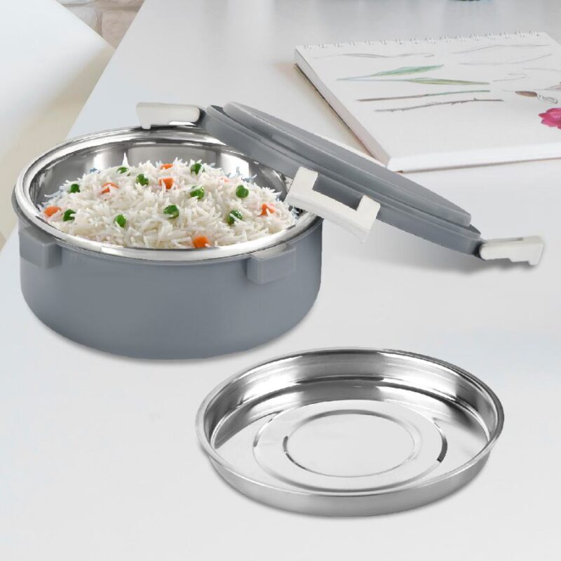 Grey|Take-Eat Insulated Lunch Box, Big / Big