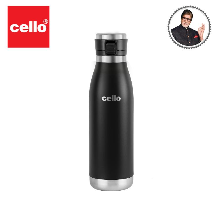 Black|Duro Jet Flask, Vacusteel Water Bottle / 600ml