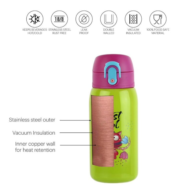 Junior 375 Hot & Cold Stainless Steel Kids Water Bottle, 375ml - Image 9