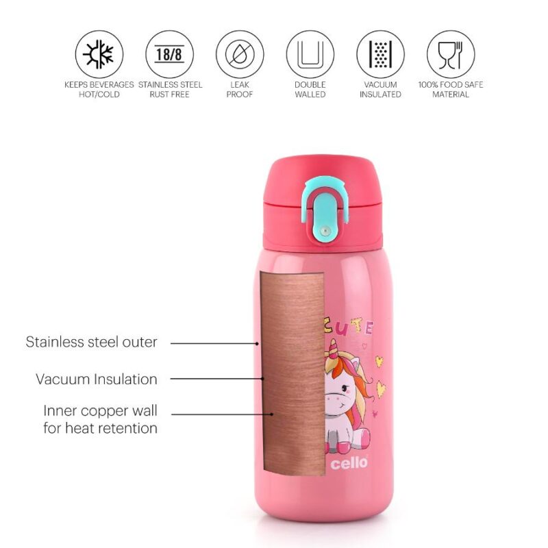 Junior 375 Hot & Cold Stainless Steel Kids Water Bottle, 375ml - Image 10