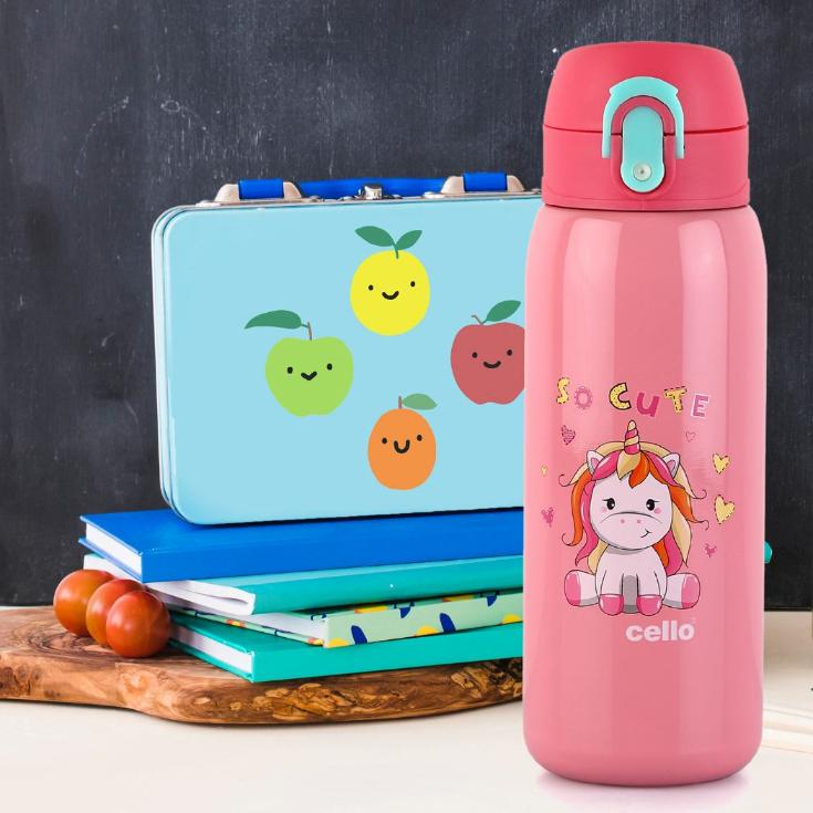 Pink|Junior 475 Hot & Cold Stainless Steel Kids Water Bottle, 475ml / 475ml
