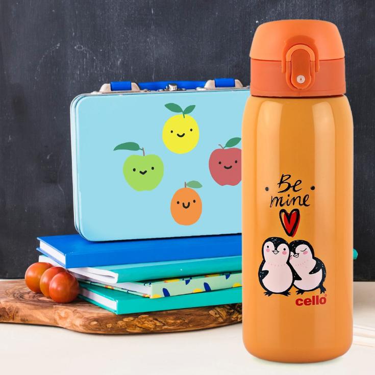 Orange|Junior 475 Hot & Cold Stainless Steel Kids Water Bottle, 475ml / 475ml