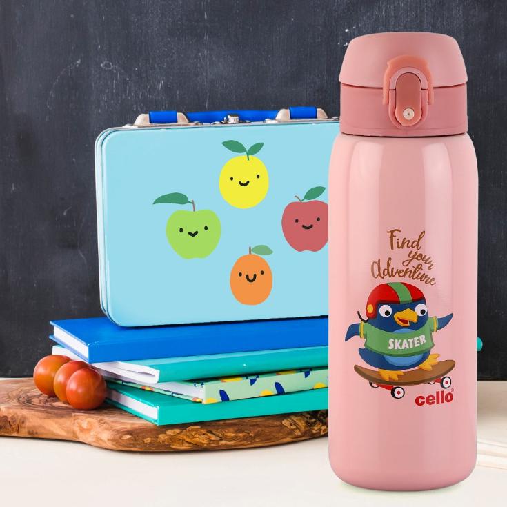 Peach|Junior 475 Hot & Cold Stainless Steel Kids Water Bottle, 475ml / 475ml