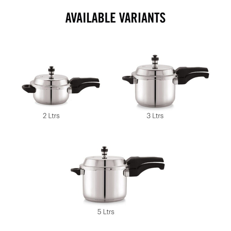 Chef Impact Bonded Stainless Steel Tri-Ply Bottom Pressure Cooker Outer Lid - Image 16