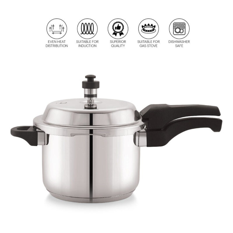 Chef Impact Bonded Stainless Steel Tri-Ply Bottom Pressure Cooker Outer Lid - Image 8