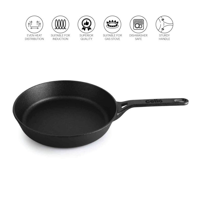 Ironica Pre-Seasoned Cast Iron Fry Pan - Image 5