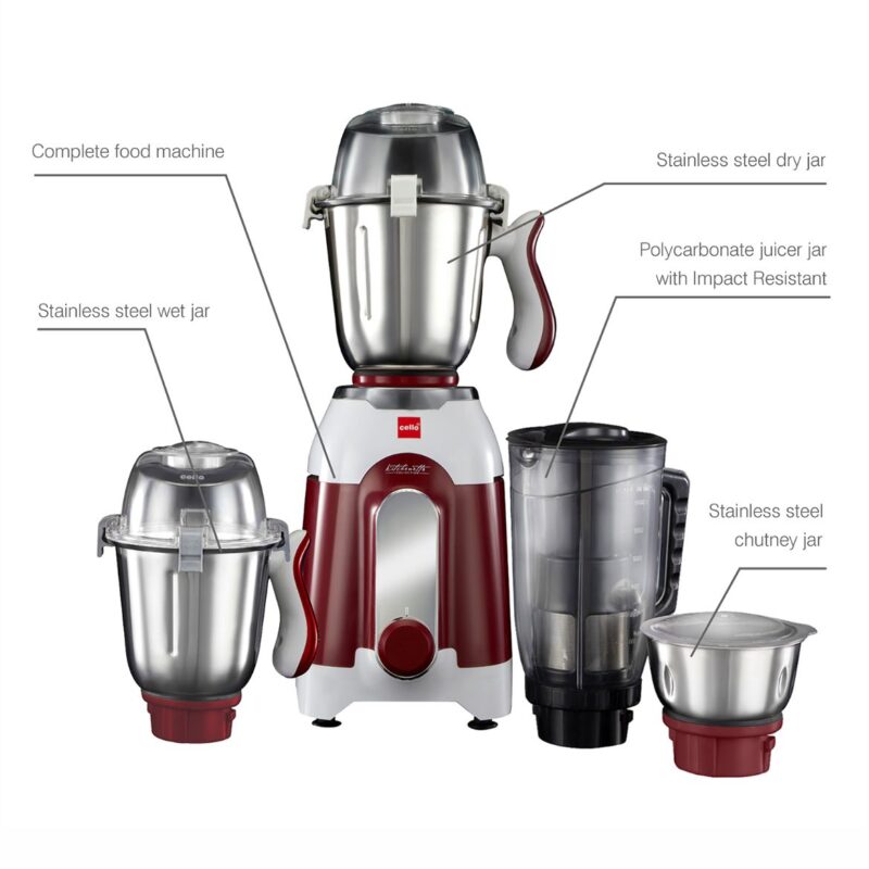 Discovery Pro Juicer Mixer Grinder with 4 Jars, 750W - Image 22