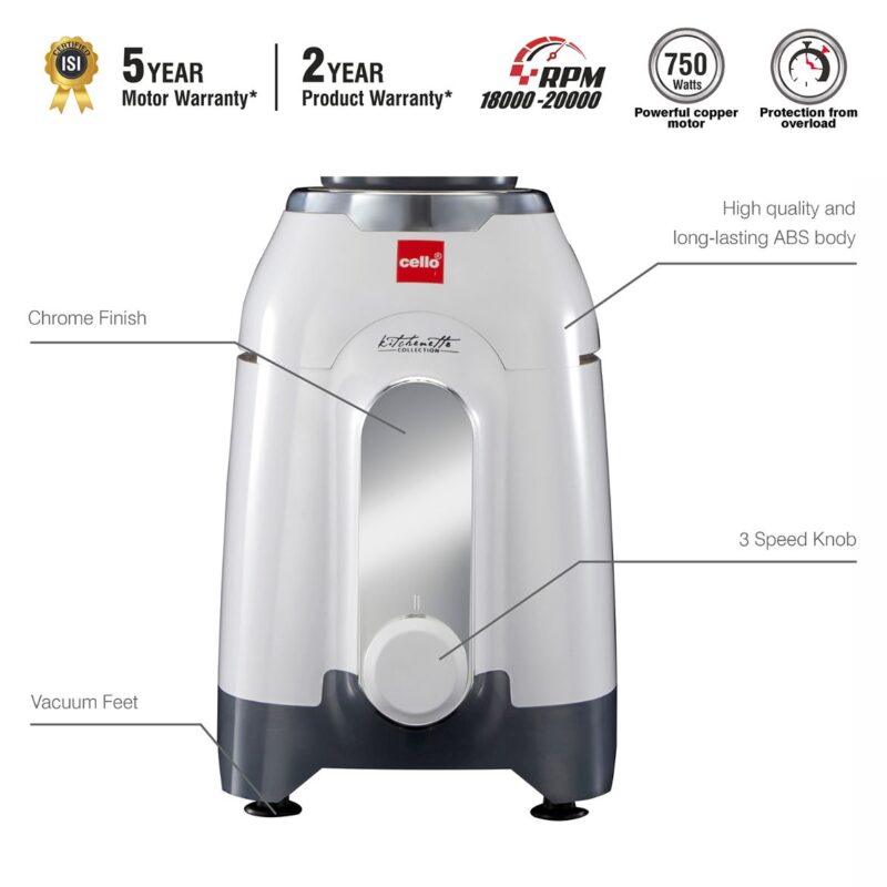 Discovery Chef Juicer Mixer Grinder with 5 Jars, 750W - Image 25