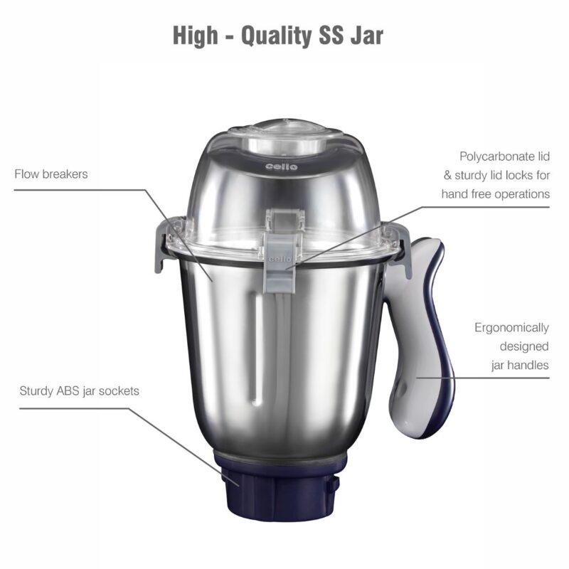 Discovery Chef Juicer Mixer Grinder with 5 Jars, 750W - Image 7