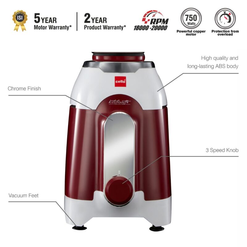 Discovery Chef Juicer Mixer Grinder with 5 Jars, 750W - Image 26