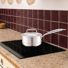 Silver|5-Ply Stainless Steel Sauce Pan with Lid / 1 Litre