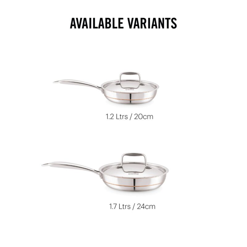 5-Ply Stainless Steel Fry Pan with Lid - Image 11