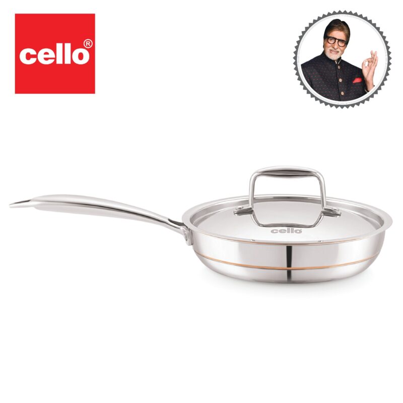 5-Ply Stainless Steel Fry Pan with Lid - Image 13