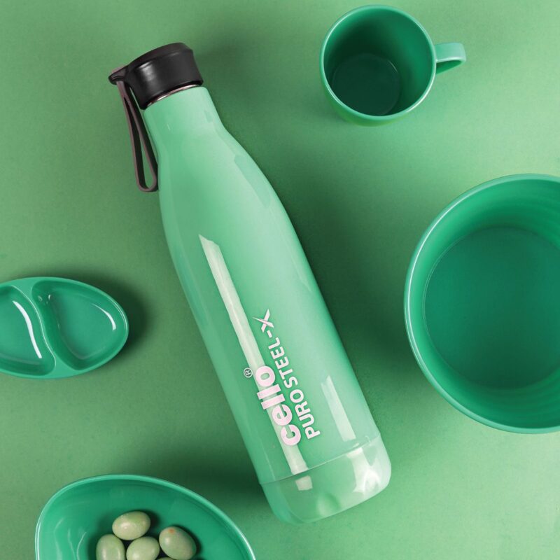 Green|Puro Steel-X Neo 900 Water Bottle, 720ml / 720ml