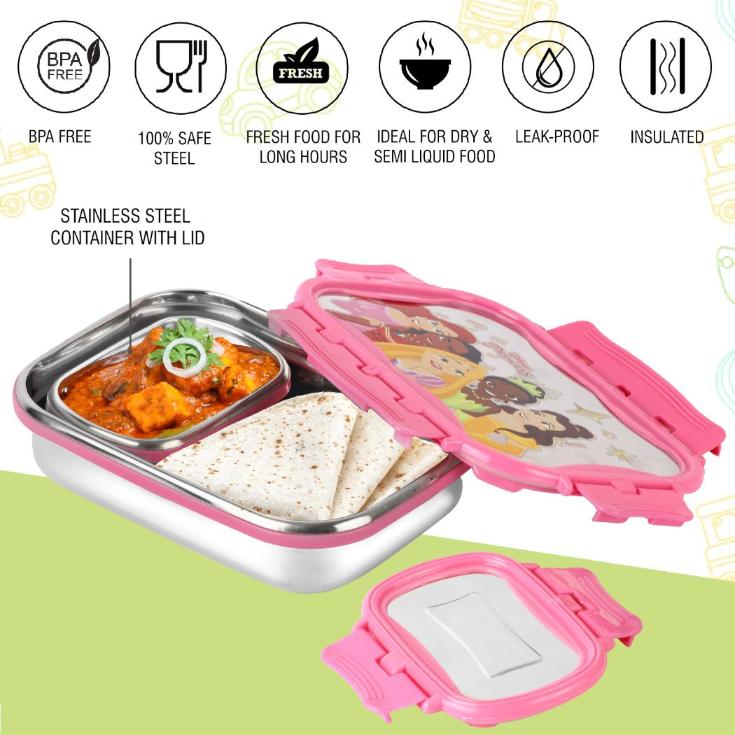 Click It Toons Stainless Steel Lunch Box, Medium - Image 9