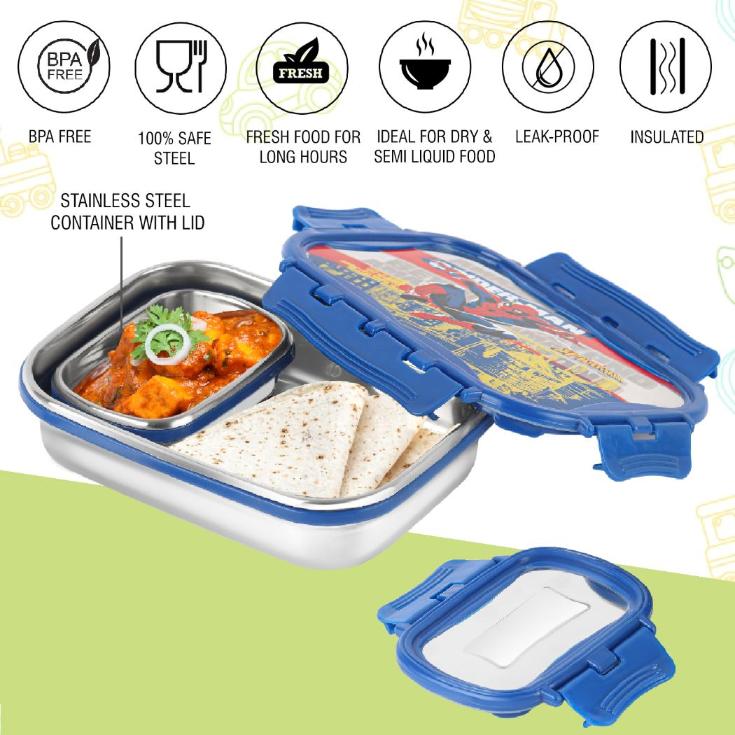 Click It Toons Stainless Steel Lunch Box, Medium - Image 10