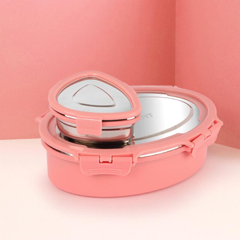 Peach|Oval Eat Insulated Lunch Box