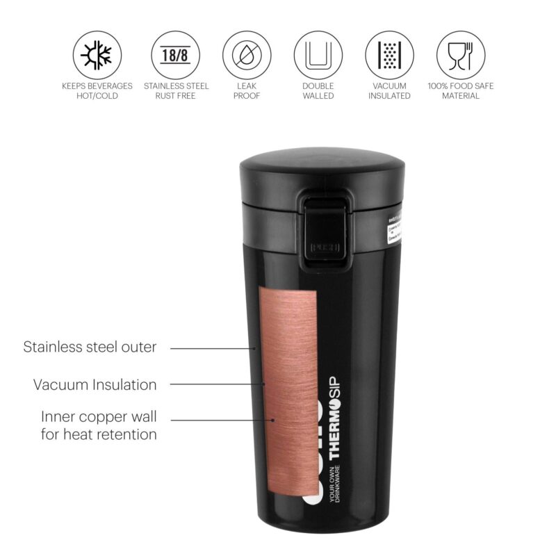 Monty Flask, Vacusteel Water Bottle, 300ml - Image 6