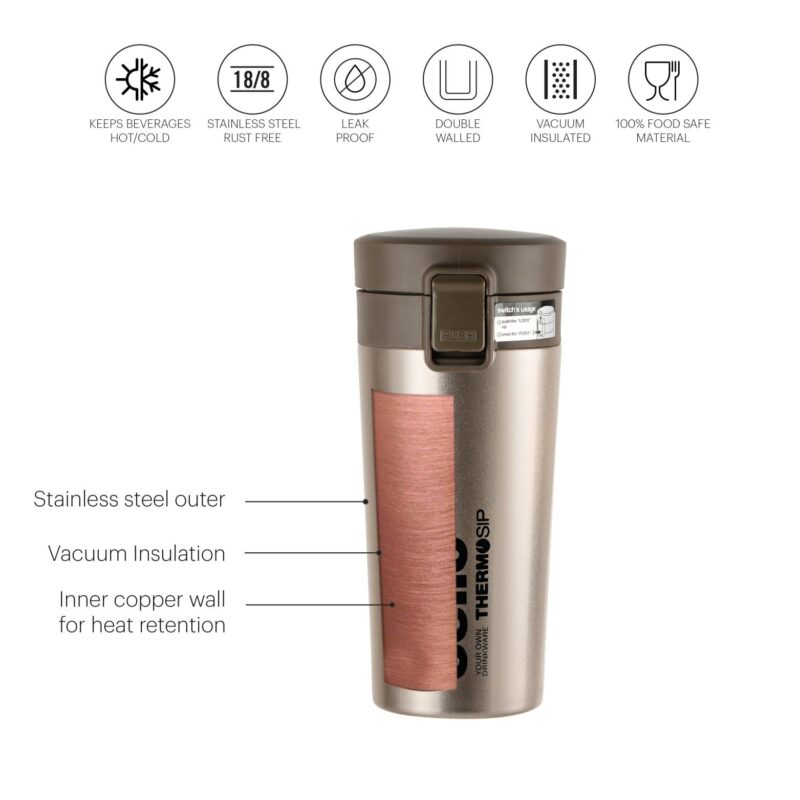 Monty Flask, Vacusteel Water Bottle, 300ml - Image 7
