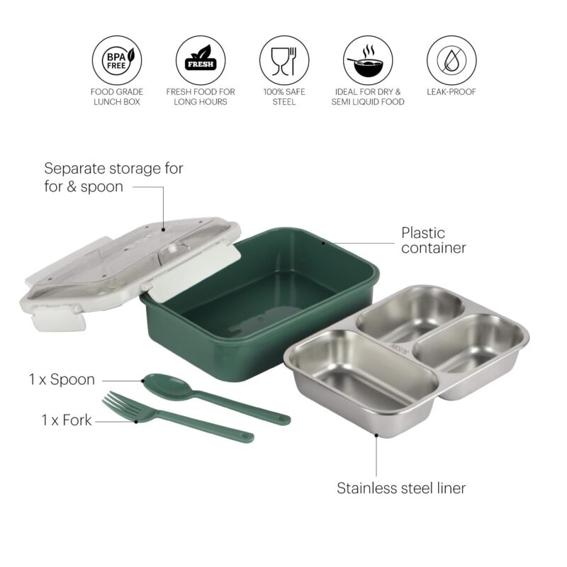 Meal Buddy Insulated Lunch Box with Flatware - Image 8