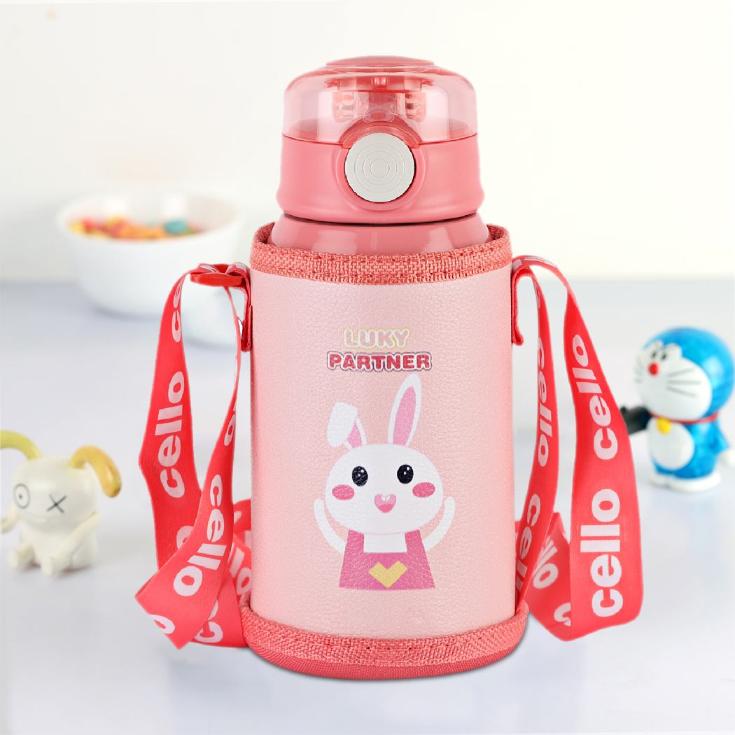 Pink|Kinder Hot & Cold Stainless Steel Kids Water Bottle, 500ml / 500ml