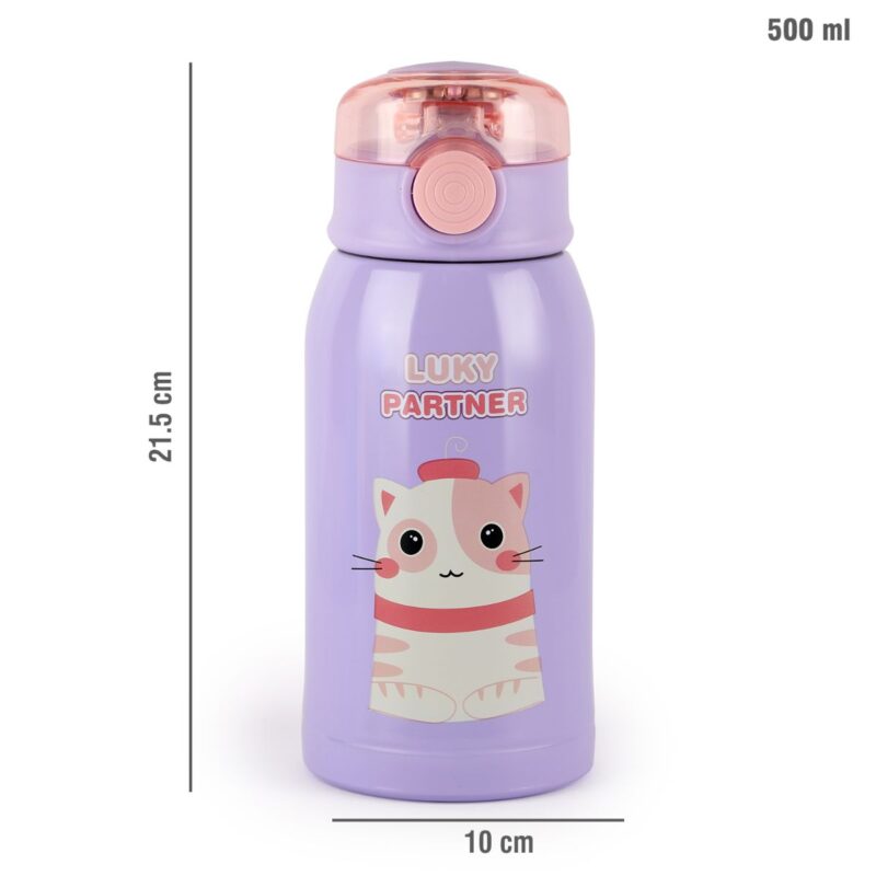 Kinder Hot & Cold Stainless Steel Kids Water Bottle, 500ml - Image 28