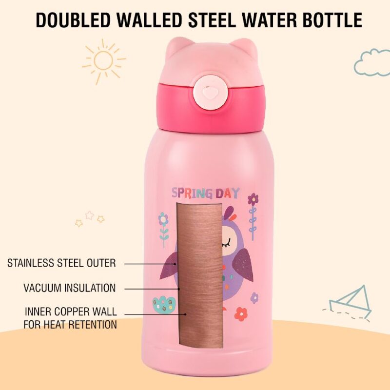 Toddy Hot & Cold Stainless Steel Kids Water Bottle, 550ml - Image 10